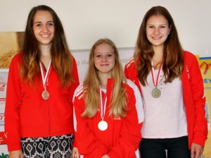 v.l. Carmen Haselsberger (2.), Patricia Ranggere (1.), Lisa Felderer (3.)