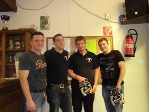 Feuerwehr Mieming (v.l.): Stefan Weber, Daniel Lengg, Marcel Zotz, Andreas Unterlechner