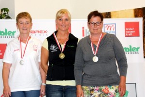 v.l.: Elisabeth Pfandler (2.), Angelika Sporer (1.), Gabi Jesner (3.)